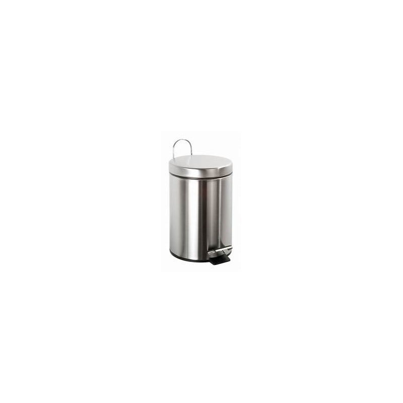 Cubo de Basura con Pedal, Acero Inoxidable Cromado