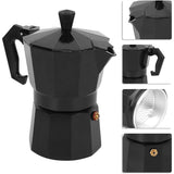 Cafetera Italiana de Aluminio Resistente con Asa de Bakelita Ergonómica y Aislante de Calor, Compatible con Gas, Vitrocerámica e Inducción, Octogonal