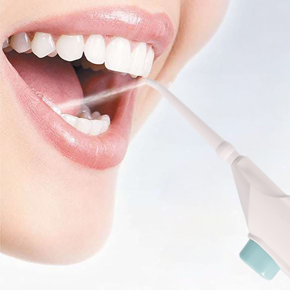 Irrigador Bucal Dental de Alta Presión, Perfecto para la Limpieza de Dientes, Incluye Boquilla Interdental y Boquilla Nasal, Tamaño Compacto, Ideal para Viajes, 21.5 x 4.5 cm