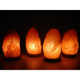 Lampara Sal de Himalaya Pequeña, Ideal para Crear un Ambiente Agradable, Incluye Base de Madera, Cable de Conexión USB y Bombilla, Mejoran el Sueño y el Descanso, Favorece la Concentración