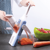 Cortador de Verduras y Patatas, 4 Funciones en 1: Corte en Rodajas, Palitos, Juliana y Cubitos, con Ajuste de Grosor, Cuchillas de Acero Inoxidable, Fácil de Usar y Limpiar, Hecho de Materiales Resistentes, Ahorra Tiempo y Espacio