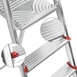 Escaleras Plegables Aluminio de Tijera Super Resistente hasta 150Kg, Acero y Aluminio Antideslizantes