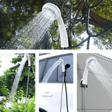 Ducha Portátil Camping Ideal para Viajes, Acampadas, Exteriores y Jardín, 150cm de Manguera, Incluye Cable de Carga USB y Soporte, Ahorra Agua, Potencia de Larga Duración, Compacta, Resistente y Fácil de Transportar, Resistencia al Agua IPX7