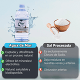 Agua de Mar Hipertónica, 6 Garrafas de 2 Litros, Rica en Minerales, Equilibra el PH, Fortalece el Sistema Inmunológico, Ultrafiltrada en Frío, Captada en el Parque Natural Cabo de Gata (Almería)