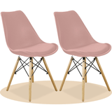 Sillas para Comedor, Sillas para Cocina con Asiento Blando, Tapizado y Patas Resistentes de Madera de Haya, Sillas Nórdicas Minimalistas, 49.5 x 44 x 79.5 cm