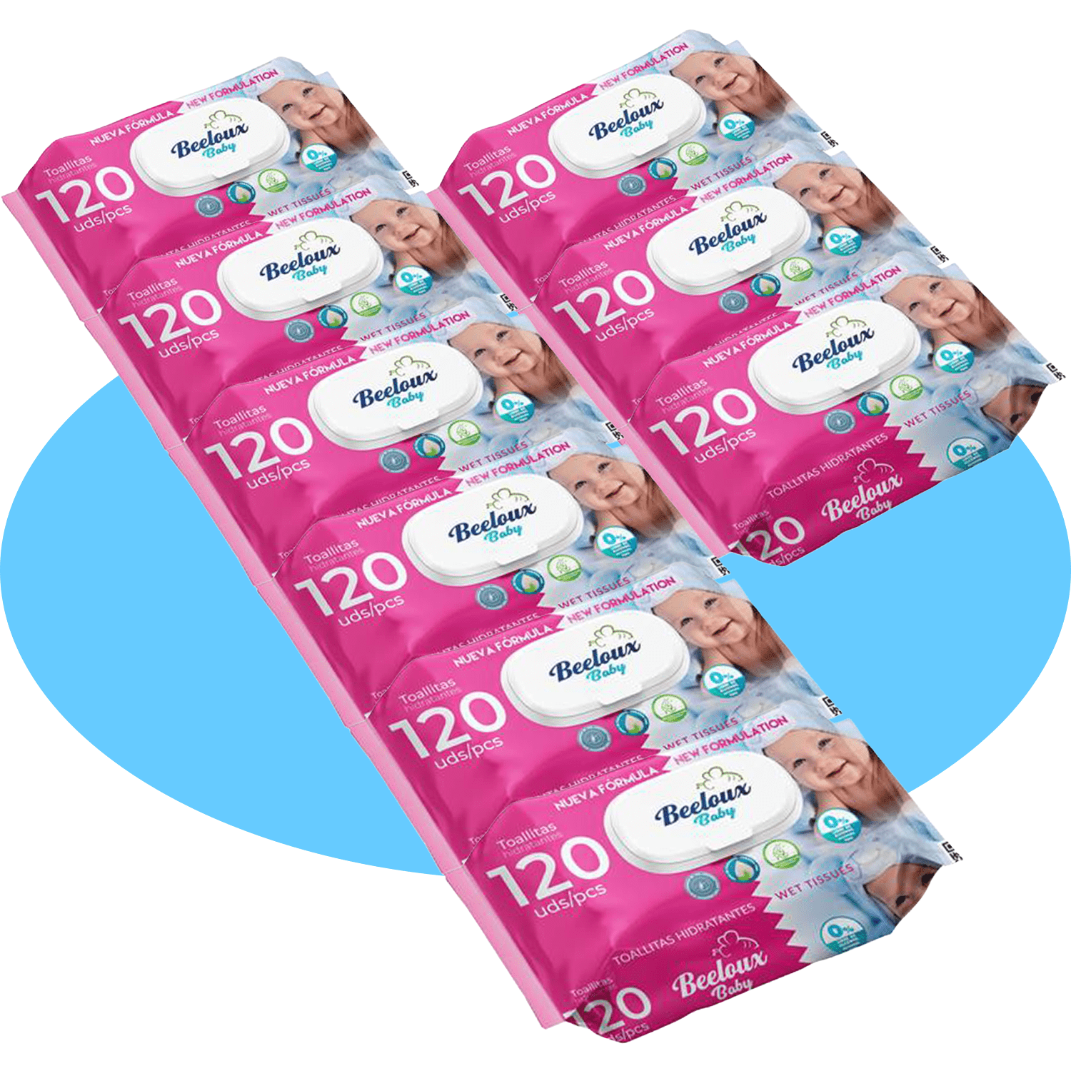 Toallitas Húmedas, Cuidado e Hidratación Profunda, Fibras Ultrasuaves ideales para Piel Sensible, Perfume Fresco, Packs de 3/6/9/12 Unidades, 360/720/1080/1440 Toallitas