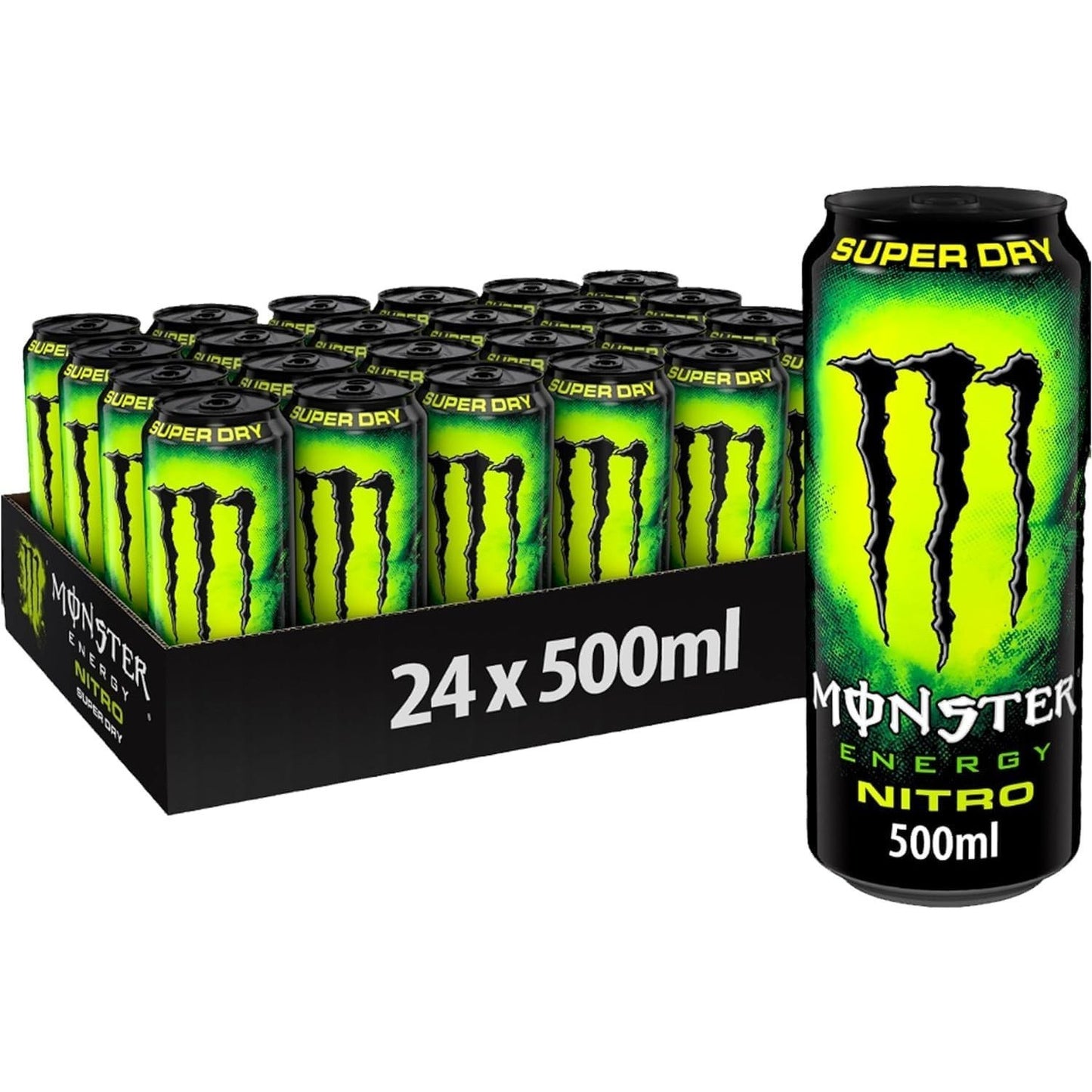 MONSTER ENERGY Bebida Energética, Refresco Energético, Pack 12/24 Latas de 500ml