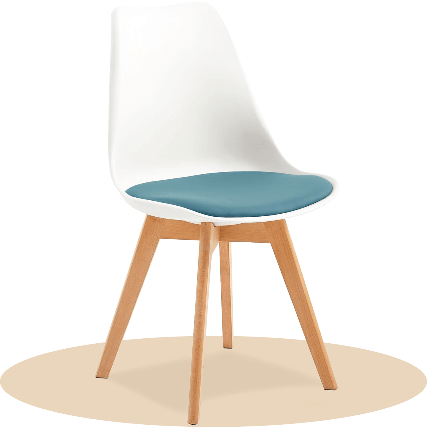 1/2/4/6 Unidad Sillas para Comedor, Sillas para Cocina con Asiento Blando, Tapizado y Patas Resistentes de Madera de Haya, Sillas Nórdicas