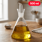 Aceitera Antigoteo de Vidrio Resistente, Dispensador de Boquilla Única Sin Goteo, Ideal para Aceite, Vinagre, Aderezos