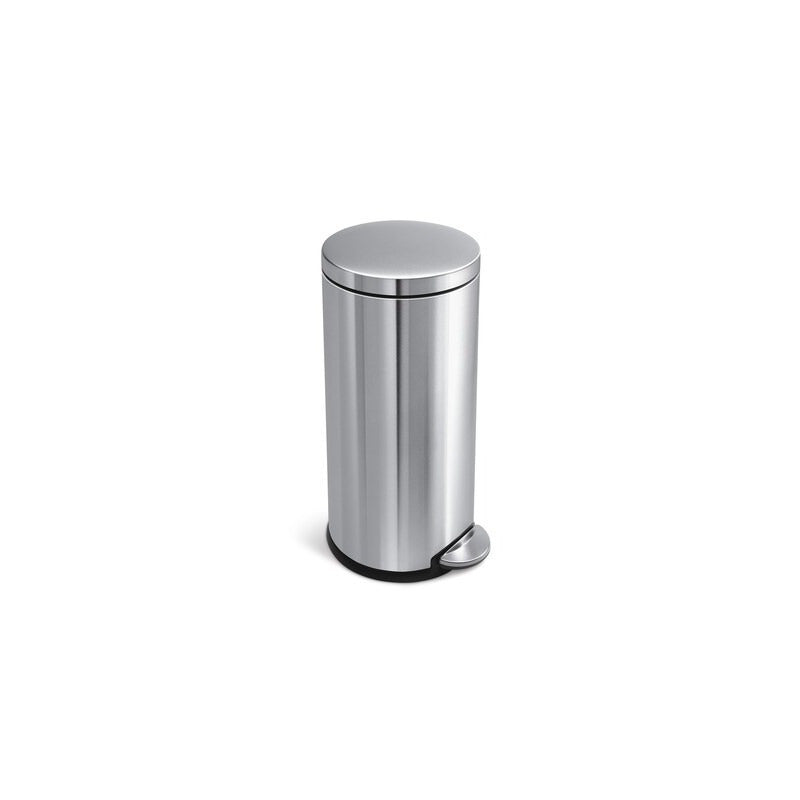 Cubo de Basura con Pedal, Acero Inoxidable Cromado
