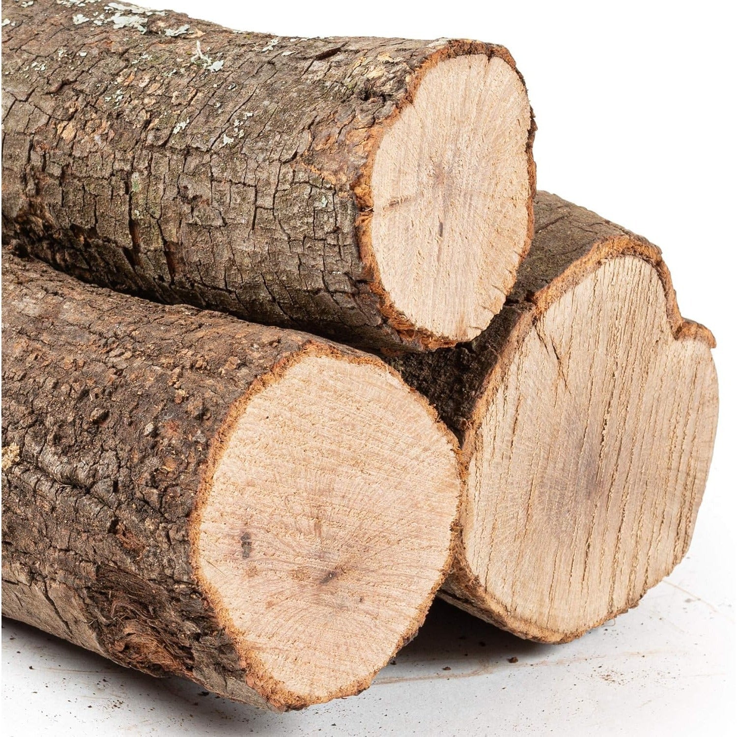 Leña para Estufas Seca de Encina Cortada en Troncos Medianos, Leña Chimenea. Astillas de Madera de Pino, Madera Seca Natural para Barbacoa, Chimenea, Caldera y Estufa