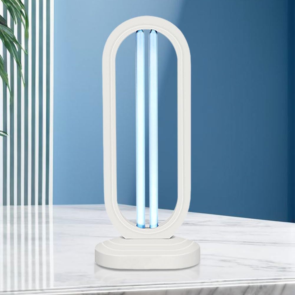 Purificador de Aire con Luz UV y Mando a Distancia, Desinfecta el 99,99% de Bacterias y Gérmenes, Esterilización con Ozono, Hasta 8000 Horas de Uso, Tubo de Vidrio de Cuarzo de Máxima Calidad, Tiempo de Carga de 1h, Válido para 30-40 m2