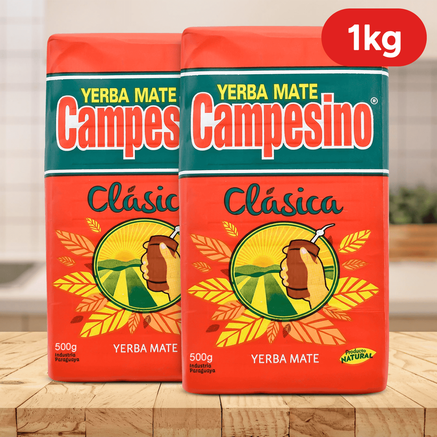 Campesino Yerba Mate, Yerbas para Mate, Té Rico en Vitaminas y Minerales Esenciales, 500g por Paquete