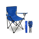 Silla Plegable Camping con Respaldo y Apoyabrazos para Exterior, Acampada, Pescar y Picnic de 50 x 50 x 80 cm. Resiste hasta 120kg