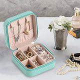 Mini Joyero Viaje, Estuche Portátil para Joyas, Organizador Joyas, Portable, Ideal para Viajes, Cremallera Resistente, Caja de Almacenamiento para pendientes, anillos, collares, pulseras