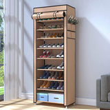 Zapatero Organizador de Tela con Cubierta Frontal, Organizador de Zapatos de Gran Capacidad ideal para Ahorrar Espacio, Organizador de Almacenamiento de Zapatos, Zapatero Multinivel, 60 x 30 x 160 cm