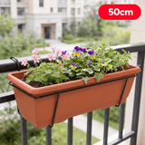 Jardinera Balconera 50 cm, Jardinera Colgante con Barandilla, Fabricada con Materiales de Alta Calidad para Uso Diario, Ideal para Balcón, Valla y Jardín, Perfectas para Plantas de Interior y Exterior, 50 cm