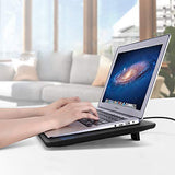 Soporte Portátil con Ventiladores Silenciosos de 14 cm Ideal para Refrigerar la base de tu Portátil y Optimizar su Funcionamiento, Velocidad 1200 + 10% RPM, Altura Ajustable, Conexión USB 2.0, 35 x 26 x 2,5 cm