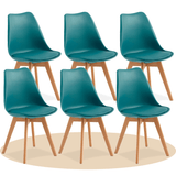 1/2/4/6 Unidad Sillas para Comedor, Sillas para Cocina con Asiento Blando, Tapizado y Patas Resistentes de Madera de Haya, Sillas Nórdicas