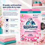 La Antigua Lavandera Detergente en Polvo para Ropa, Aroma Flores de Cerezo, 85 Lavados