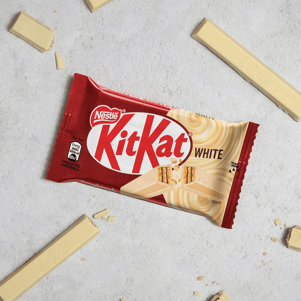 Nestlé KITKAT Barritas de Chocolate Blanco, Snack de Chocolate, Pack Ahorro de 24 Barras de 41,5g