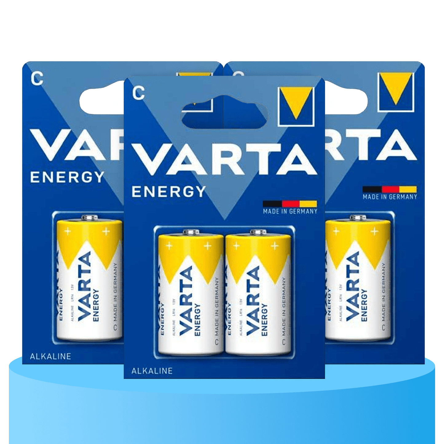 Pilas C Alcalinas de Alto Rendimiento, VARTA Energy, Larga Duración, Energía Continua, Ideal para Juguetes, Linternas Medianas, Radios Portátiles, Equipos de Audio y Otros Dispositivos de Consumo Moderado - VARTA