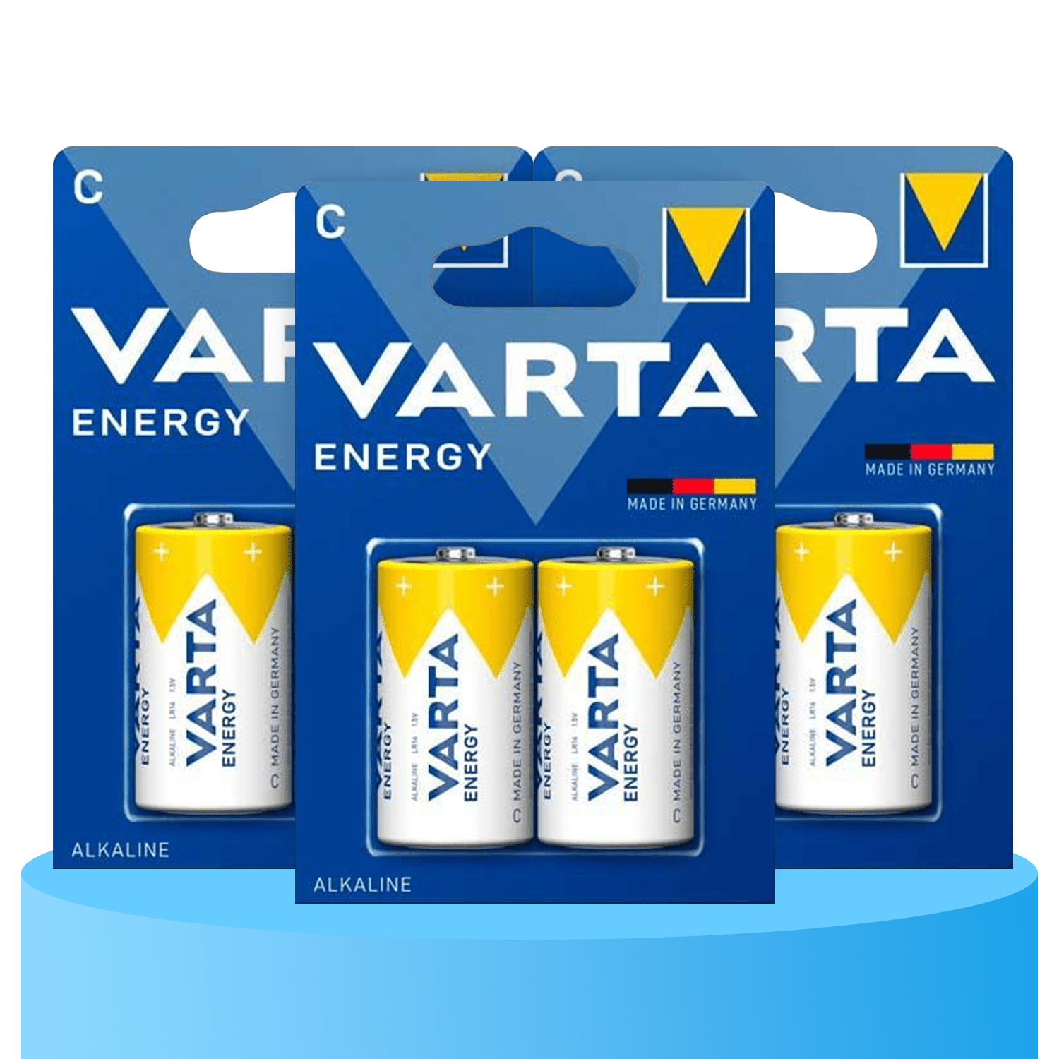 Pilas C Alcalinas de Alto Rendimiento, VARTA Energy, Larga Duración, Energía Continua, Ideal para Juguetes, Linternas Medianas, Radios Portátiles, Equipos de Audio y Otros Dispositivos de Consumo Moderado - VARTA