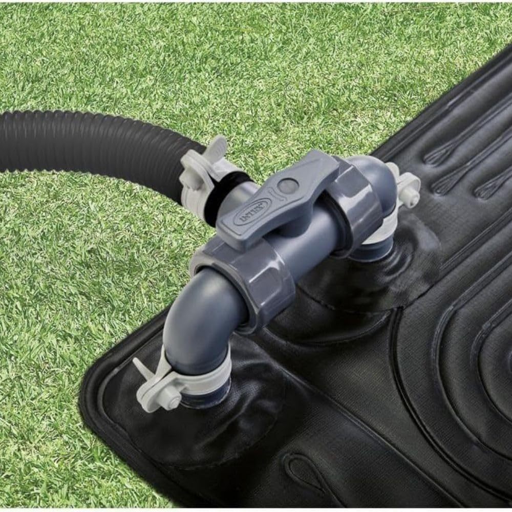 Calentador Agua Piscina Solar 120cm, Aumenta la Temperatura del Agua entre 3º y 5º, Compatible con Filtración de hasta 7,5 m3/h, con Bombas de Filtro de hasta 1/3 HP o Caudal de Bomba de < 2000 gal/h, Fácil de Vaciar y Almacenar, Resistente a Rayos UV