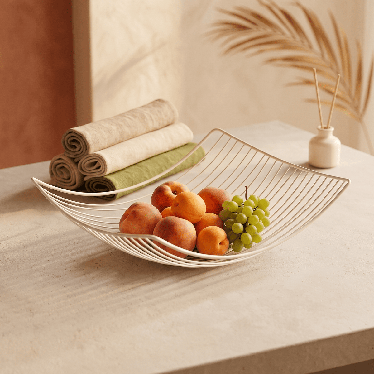 Frutero Metálico, Bandeja de Almacenamiento, Duradero y Fácil de Limpiar, Decoración para Cocina y Comedor, Exhibición de Frutas