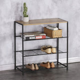 Zapatero Organizador 4 Alturas, Estantería Zapatos, Multifuncional, Organizador de Almacenamiento en el Suelo para Baño, Entrada, Pasillo y Dormitorio, Capacidad para Múltiples Zapatos, 63 x 30 x 63cm