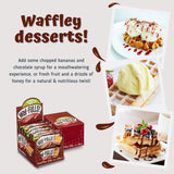 WafFULLS! Gofres de Chocolate y Avellanas, 12 Gofres para Picoteo, Desayuno y Merienda, Barritas Esponjosas Rellenas de Crema de Chocolate y Avellanas, Gofres Envueltos Individualmente Listo para Comer, Caja con 12 Gofres