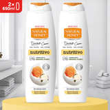 Natural Honey, Gel de Ducha Hidratante con Extracto de Miel y Manteca de Karité, Nutre y Suaviza para una Piel Suave, Fresca y Protegida, Línea Derma Care, 650 ml