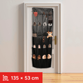 Organizador Puerta con 20 Bolsillos, Organizador de Almacenamiento Colgante sobre la Puerta, Incluye 3 ganchos para colgar, Fabricado en Tela de Poliéster 210D de Máxima Calidad, 135 x 53 cm
