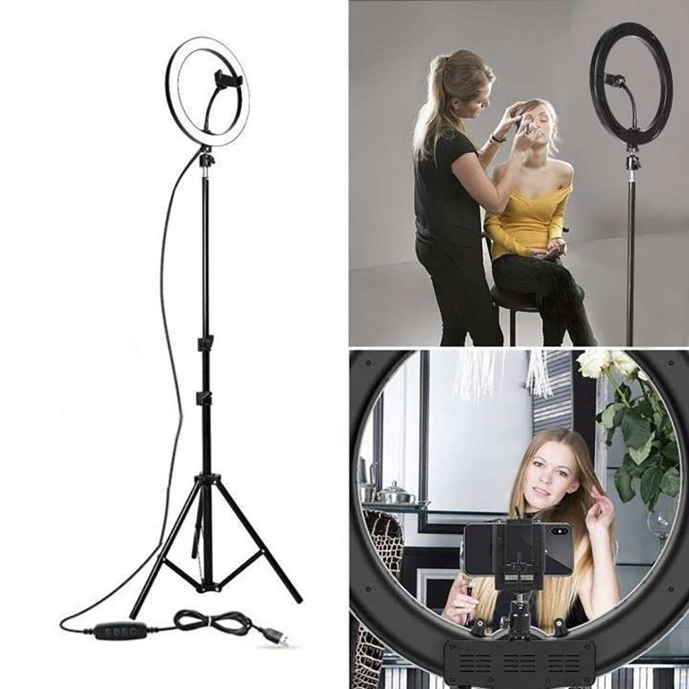 Tripode Luz Anillo Plegable, Soporte Luz, Tamaño: 1,60 m, Peso: 0,5 kg, Perfecto para Aro de Luz, Ideal para Fotografía, Videos, Redes Sociales, TikTok, Influencers, Maquillaje y Peluquería, Extensible
