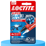 Loctite Super Glue-3 Plásticos Difíciles Transparente 2g + 4ml, Pegamento Líquido Apto para PP, PE, PTFE, PVC, Reparación Rápida 4x Más Fuerte, Aplicación Cómoda y Precisa, Con Rotulador Activador