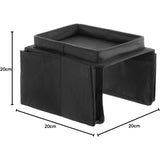 Organizador Reposabrazos Sofá, Almacenamiento Sofá, Dispone Portavasos y Bolsas de Almacenamiento Laterales, Ideal para el Mando a Distancia, Accesorios para Sala de Estar, Snacks, Gafas, Revistas y Smartphone