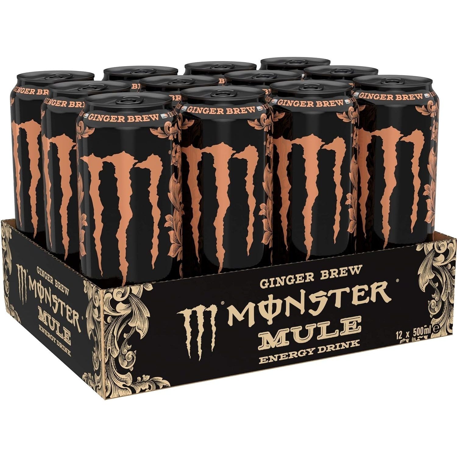 MONSTER ENERGY Bebida Energética, Refresco Energético, Pack 12/24 Latas de 500ml