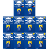 Pilas 9V Alcalinas, Pilas 9v Cuadradas de Alto Rendimiento, VARTA Longlife Power, Ultra Larga Duración, Energía Continua, Ideal para Detectores de Humo, Micrófonos Inalámbricos, Pedales de Guitarra, Multímetros, Electrodomésticos