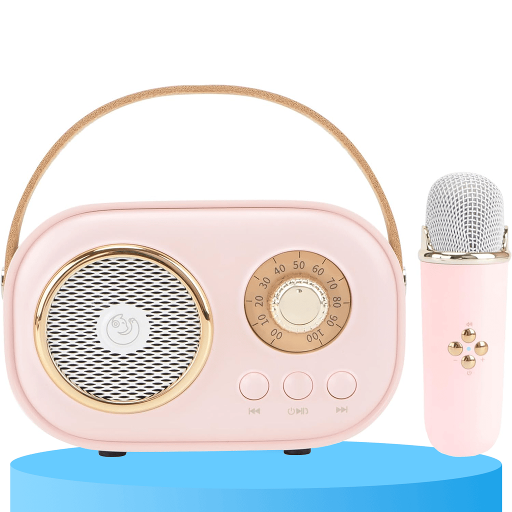 Mini Karaoke Portatil, Altavoz con Micrófono Inalámbrico para Cantar, Efectos de Voz, Ideal para Fiestas