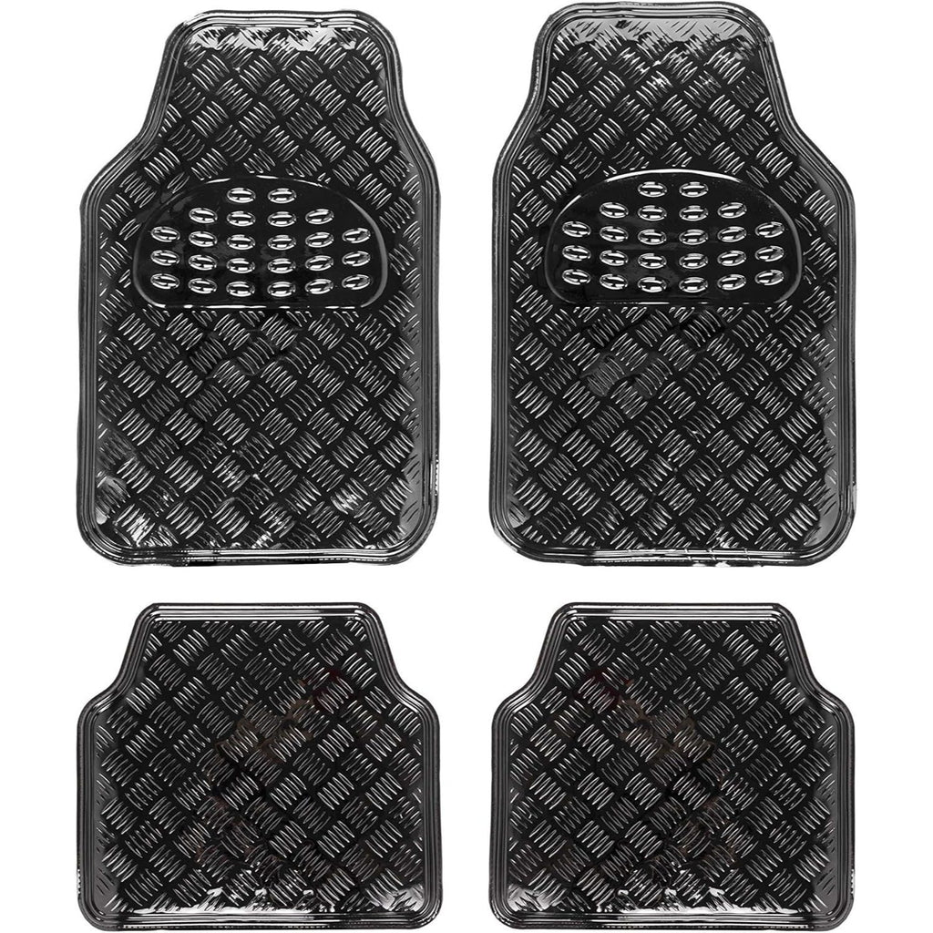 Alfombrillas Coche Antideslizantes, Set 4 Alfombrillas Universales para Coche, Hechas de PVC Duradero y Resistente, Instalación Fácil y Protección Completa para el Interior del Vehículo, Fácil de Limpiar
