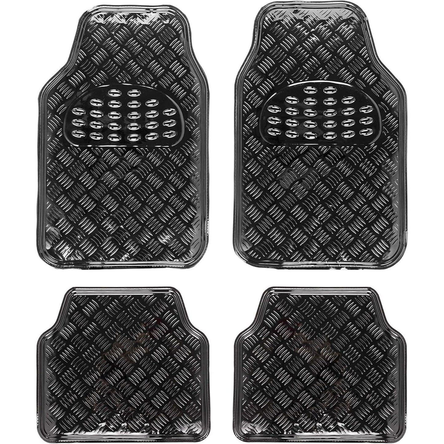 Alfombrillas Coche Antideslizantes, Set 4 Alfombrillas Universales para Coche, Hechas de PVC Duradero y Resistente, Instalación Fácil y Protección Completa para el Interior del Vehículo, Fácil de Limpiar