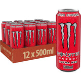 MONSTER ENERGY Bebida Energética, Refresco Energético, Pack 12/24 Latas de 500ml