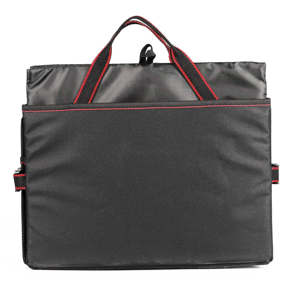 Organizador Maletero Coche con 4 Compartimentos de Rejilla y 2 Compartimentos Grandes, Plegable para Optimizar Espacio, Fijarlo de Forma Segura al Maletero, 63x39x25cm
