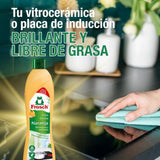 Frosch Limpiador Vitrocerámica, Desengrasa y Abrillanta en Profundidad, Fragancia a Naranja, 500 ml