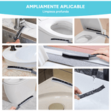 2/4 Cepillo de Limpieza Multiusos para Hendiduras, Cepillo Angular Multifunción con Mango Largo y Cerdas Resistentes, Ideal para Baño, Inodoro, Cocina, Detalles y Esquinas