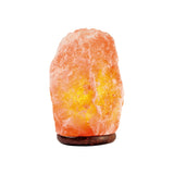 Lampara Sal de Himalaya Pequeña, Ideal para Crear un Ambiente Agradable, Incluye Base de Madera, Cable de Conexión USB y Bombilla, Mejoran el Sueño y el Descanso, Favorece la Concentración