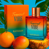 Rayhaan Tropical Vibe Eau de Parfum Unisex, Perfume Árabe de Aroma Tropical y Frutal con Notas de Mango, Piña, Coco y Ámbar, 100 ml