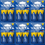 Pilas D Alcalinas de Alto Rendimiento, VARTA Longlife Power, Ultra Larga Duración, Energía Potente y Continua, Ideal para Linternas de Alto Consumo, Radios Portátiles, Juguetes Grandes, Equipos de Sonido y Dispositivos Industriales - VARTA