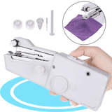 Máquina de Coser Portátil a Mano, Rápida y Fiable, Fácil de Usar y Transportar, 4 pilas AAA, Apto para Todos los Tejidos, Ideal para Reparaciones Rápidas, Contenido: 1 Aguja, 1 Eje, 1 Enhebador de Aguja, 2 Ejes de Soporte para Hilo