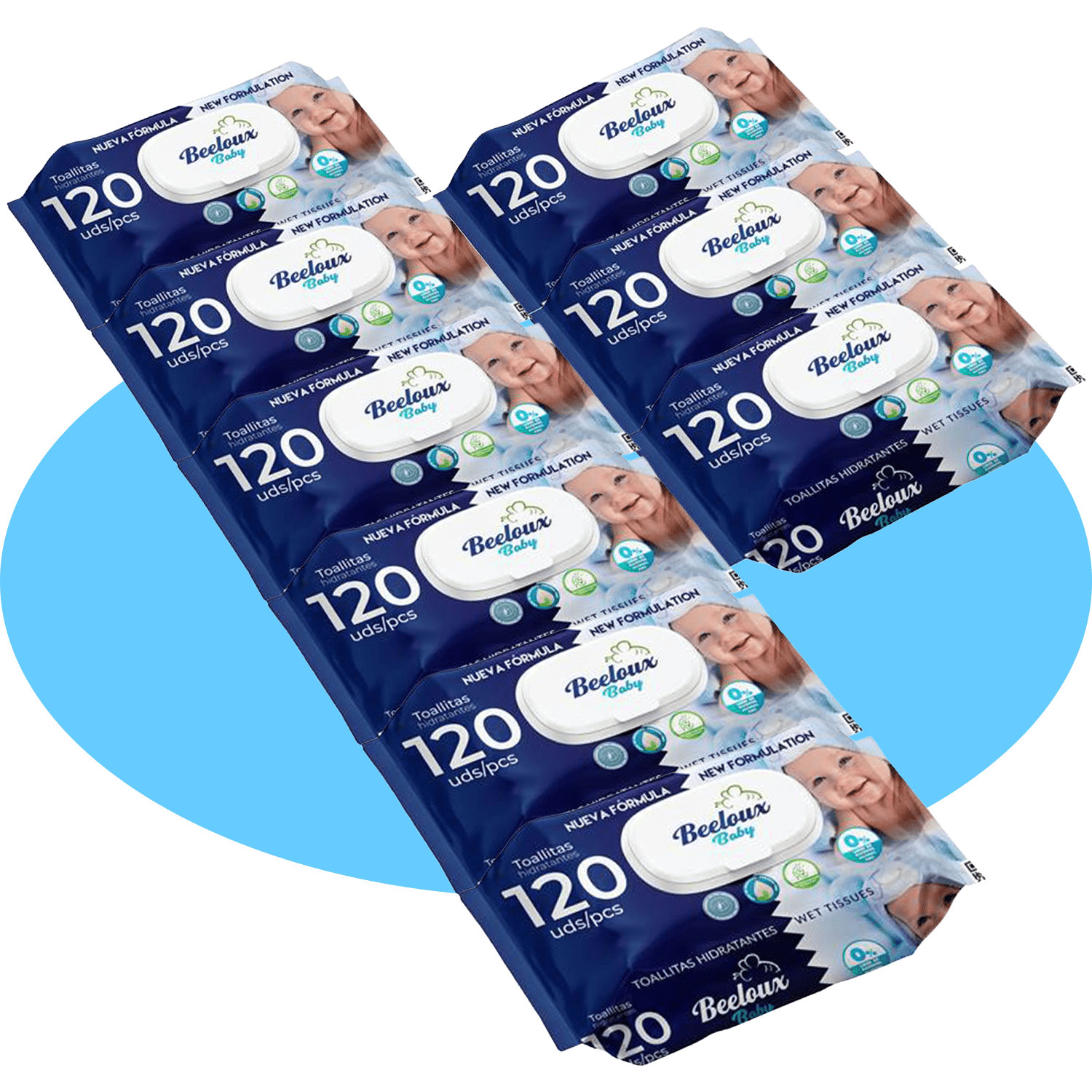 Toallitas Húmedas, Cuidado e Hidratación Profunda, Fibras Ultrasuaves ideales para Piel Sensible, Perfume Fresco, Packs de 3/6/9/12 Unidades, 360/720/1080/1440 Toallitas
